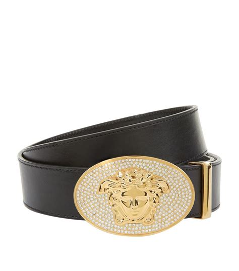 pony hair belt versace|VERSACE Embellished mini leather.